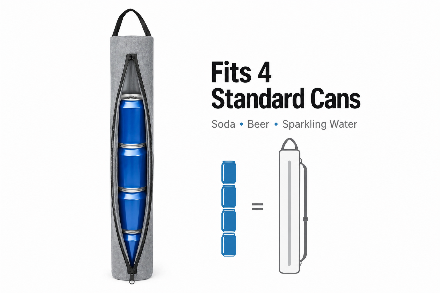 Insulated 4-Can Portable Sling Cooler
