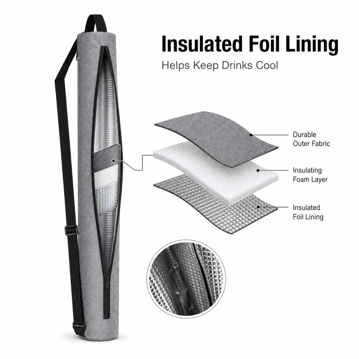 Insulated 4-Can Portable Sling Cooler