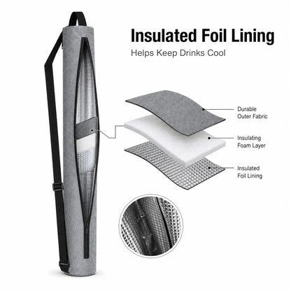Insulated 6-Can Slim Portable Cooler Sleeve