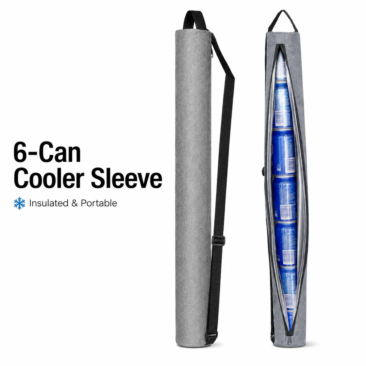 Insulated 6-Can Slim Portable Cooler Sleeve