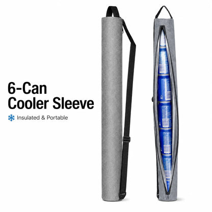 Insulated 6-Can Slim Portable Cooler Sleeve